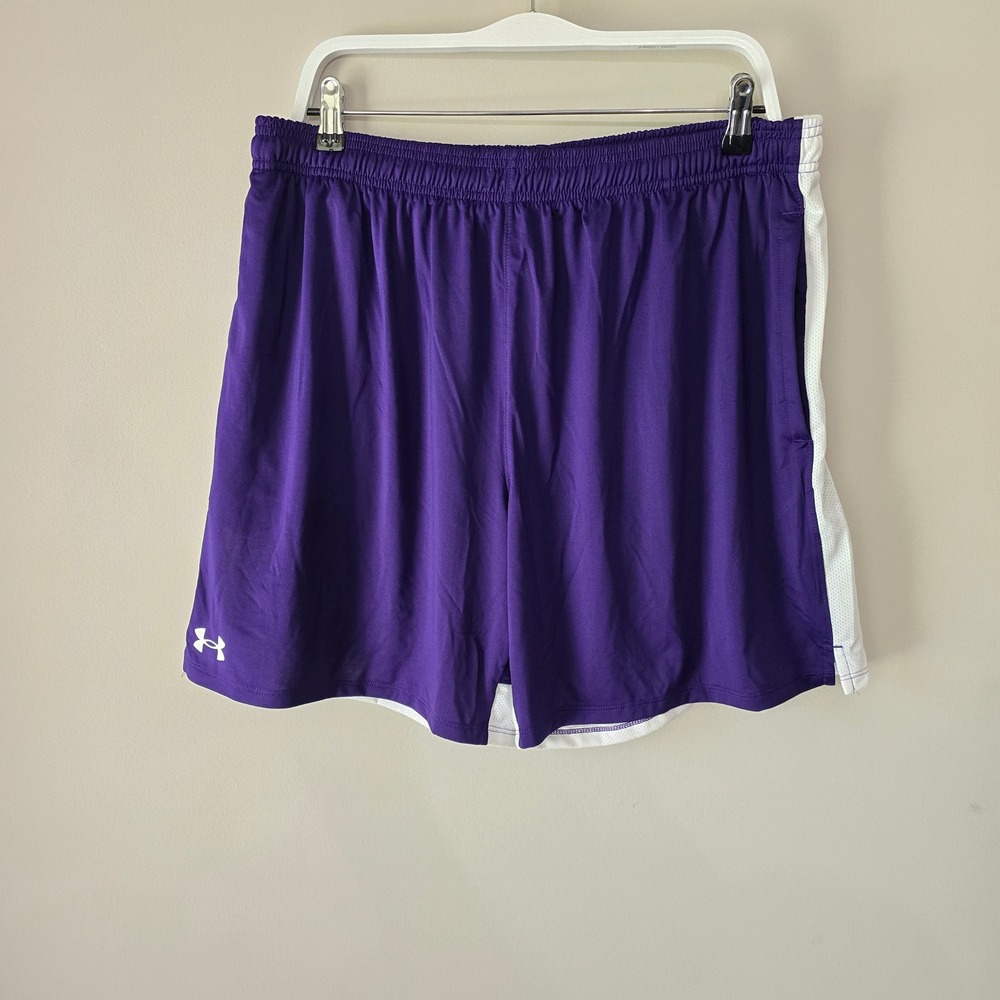 Under Armour Mens Tech Vent 7in Athletic Training Shorts Purple 1388645 XL